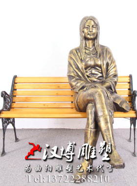 纤夫园林码头景观人物雕塑定制