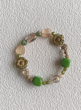 复古可爱手链捷克琉璃少女