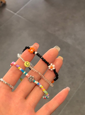 姜涩琪同款夏日彩色串珠少女y2k手链三件套百搭泫雅 BKP曼谷公园