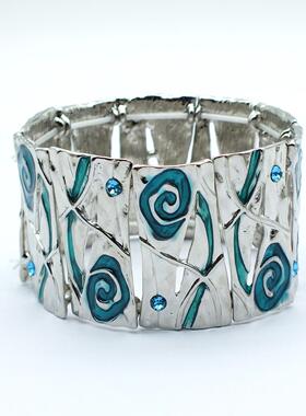 中古手环复古珐琅滴油BKP复古