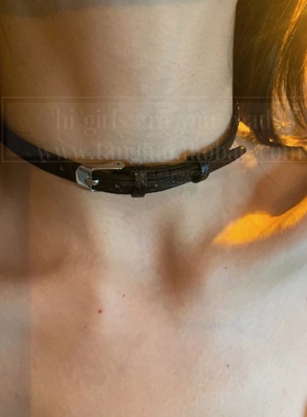 小众高级感项圈秋冬皮绳颈链