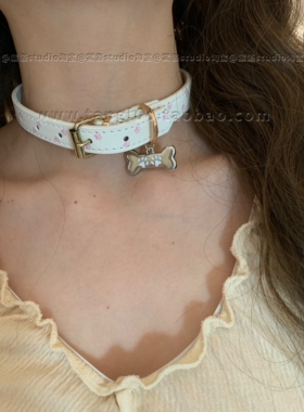 棠洛｜原创猫爪皮革choker颈链女y2k辣妹日系项圈卡哇伊颈带2026