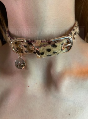 【棠洛】豹纹choker项圈女