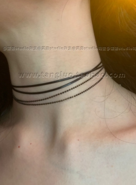 棠洛 原创「映梨花」多层choker颈链女y2k辣妹项圈简约高级锁骨链