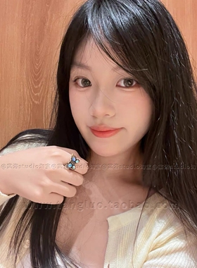 vintage中古流光蝴蝶戒指女小众古着食指戒指开口可调节指环2026