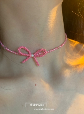 棠洛 粉色蝴蝶结系列choker颈链女甜欲感项圈小众个性锁骨链2026