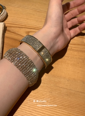 棠洛 爆闪双子星 辣妹满钻手镯手链叠戴女个性夸张手环精致感2026