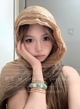 波西米亚风多层金色手镯女叠戴手环高级感欧美辣妹夸张手饰品2026