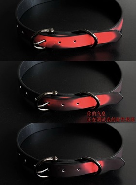 小红书同款 原创温感变色皮革choker颈链女亚文化项圈辣妹高级感