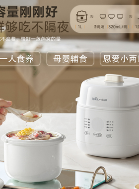 小熊电炖锅宝宝粥锅婴儿煮粥神器