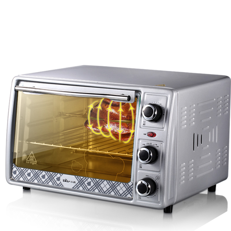 小熊电烤箱 家用烤箱旋转烤钗全方位烘烤烘培蛋糕饼干 23L