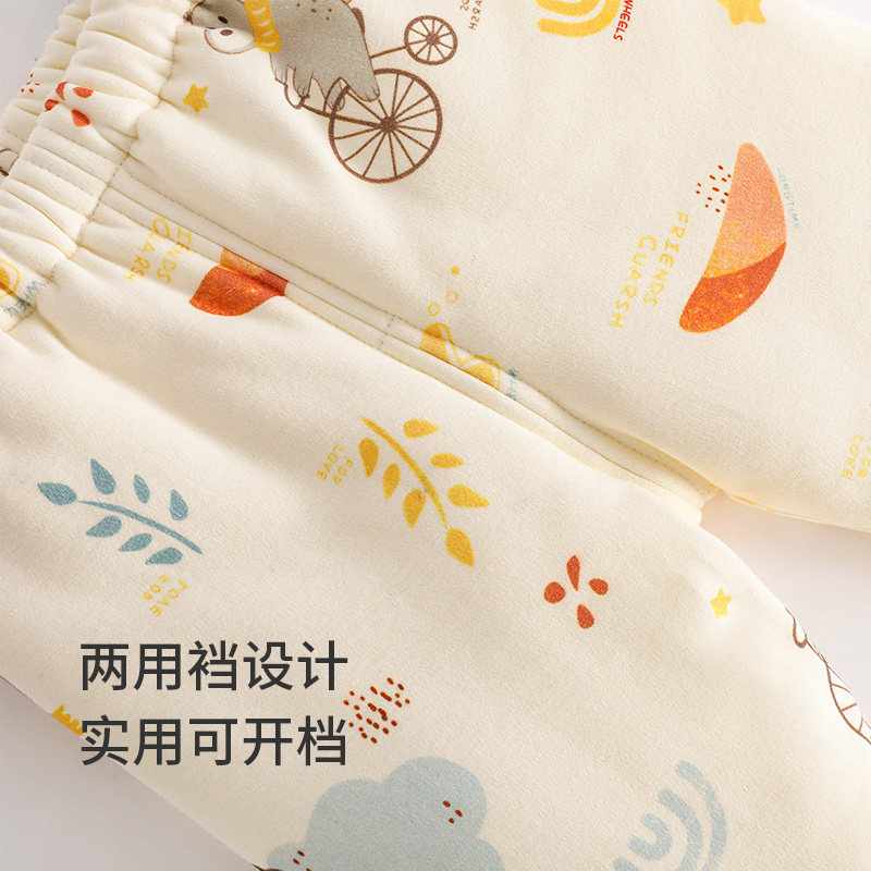 婴儿裤子秋冬夹棉保暖裤宝宝纯棉打底裤居家睡裤儿童加厚棉裤冬装,淘宝优惠券,粉丝福利购,淘宝优惠卷