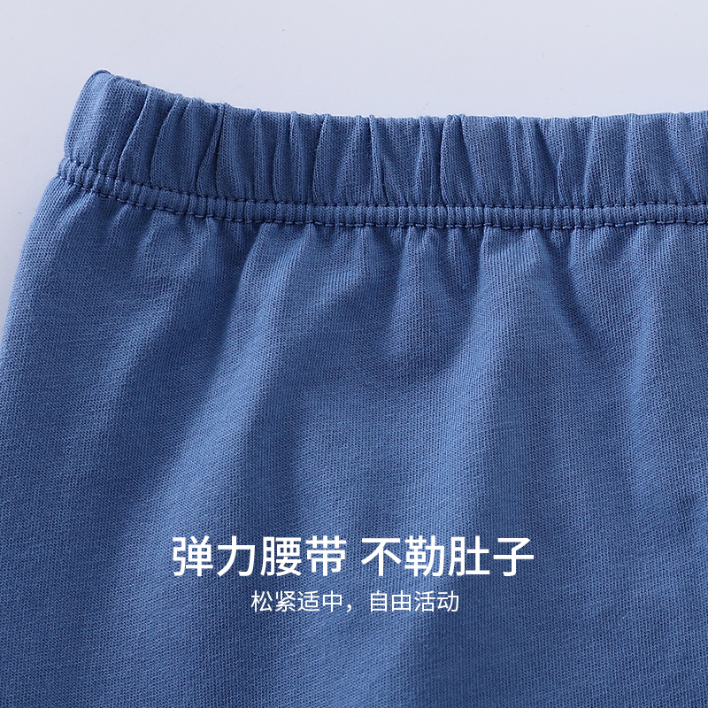 宝宝套装背心短款夏季纯棉薄款婴儿无袖分体新款男童女童儿童夏装 - 图2