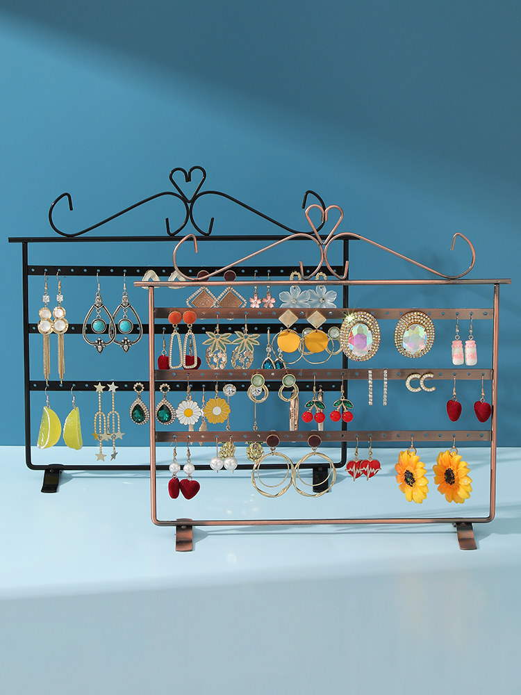 Earrings, metal stand, capacious ear clips, accessory, storage system