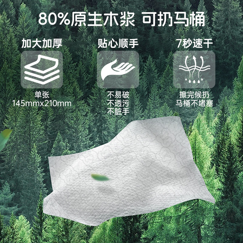 妇炎洁湿厕纸家庭实惠装湿巾纸擦屁股女士专用湿厕巾洁厕湿巾40抽