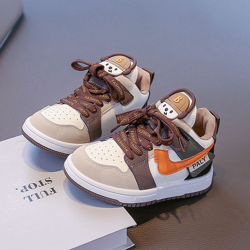 女童软底板鞋2025秋季新款儿童运动鞋时尚防滑高帮校园男童篮球鞋 - 图3