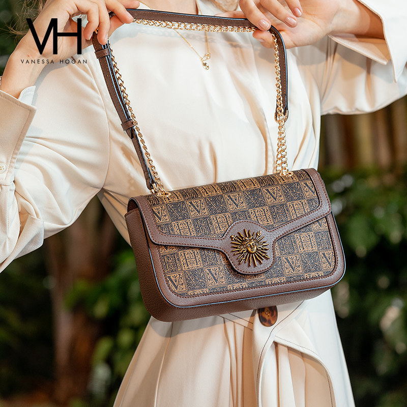 vh 2021新款秋冬复古太阳神单肩包 vanessahogan女士包袋