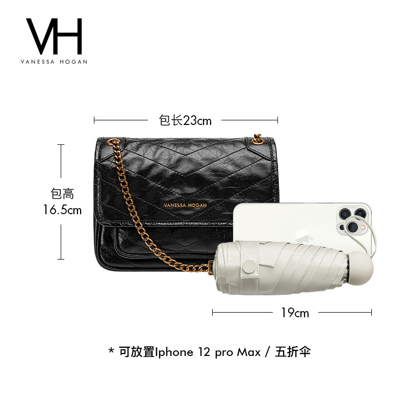 vh轻奢油蜡质感腋下2022新款斜挎包 vanessahogan女士包袋