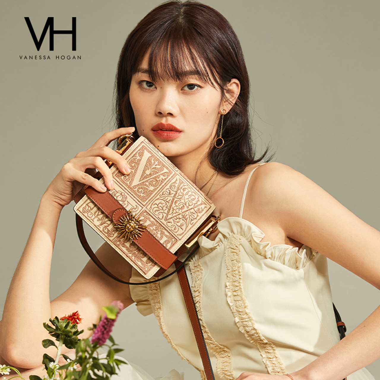 vh新款2021手提小众百搭复古单肩包 vanessahogan女士包袋