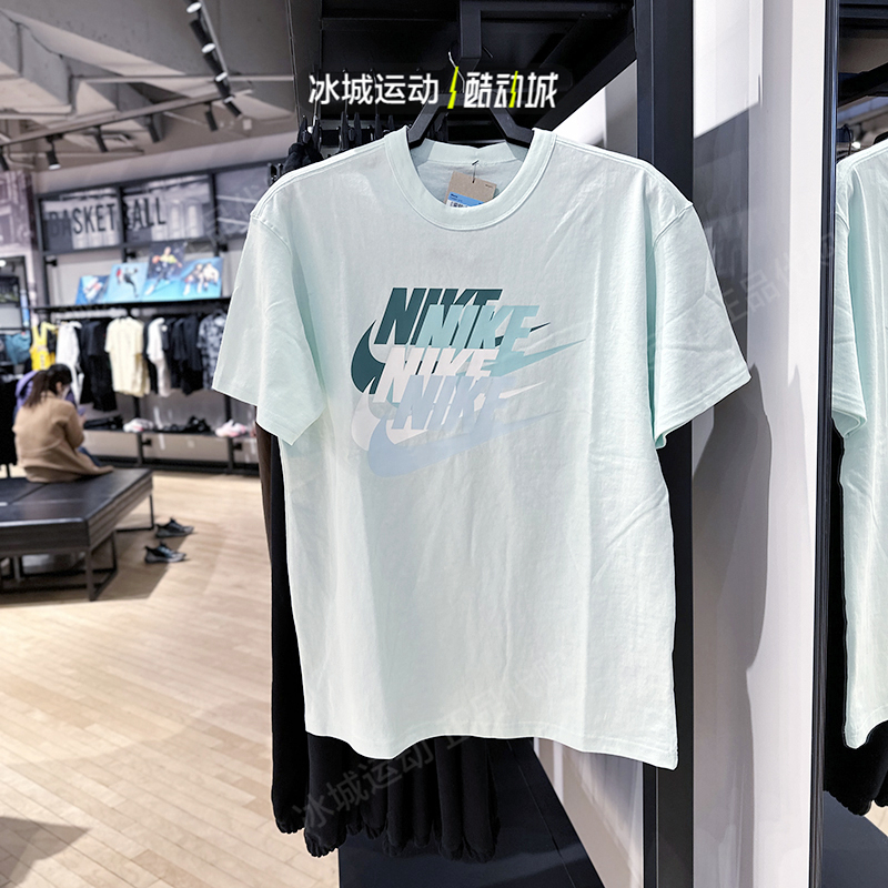 正品Nike/耐克2023年男子休闲运动logo圆领短袖T恤FN3697-312-113-图0