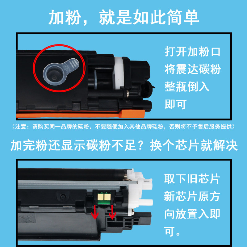 震达适惠普cp1025nw硒鼓hp彩色碳粉 震达硒鼓/粉盒