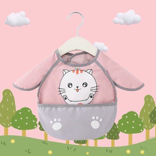 Детский водонепроницаемый нагрудник для еды, мультяшный слюнявчик для новорожденных для младенца, в западном стиле, с карманом