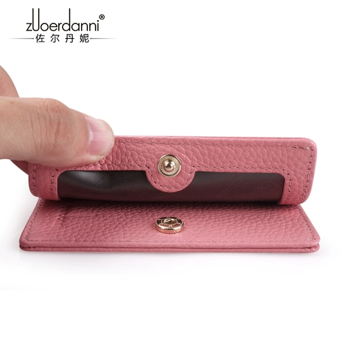 Желтый кожаный бумажник, ультратонкий кошелек, цвет, из натуральной кожи, на удачу