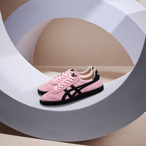 Onitsuka Tiger鬼塚虎TOKUTEN女款秋季浅粉色休闲复古德训鞋 - 图0