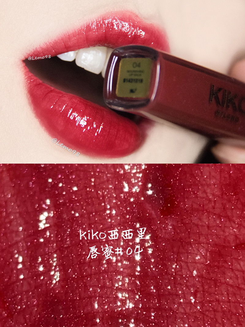 现货KIKO2019秋季限量sicilian notes西西里唇釉04红酒宝石02豆沙-图0