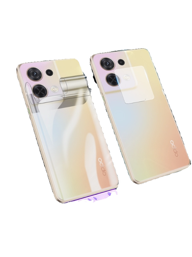 适用oppo reno8pro+手机防汗磨砂水凝膜13/14透明后背膜Reno9Pro全屏15高清钢化防爆8保护12指纹10后盖壳7se - 图3