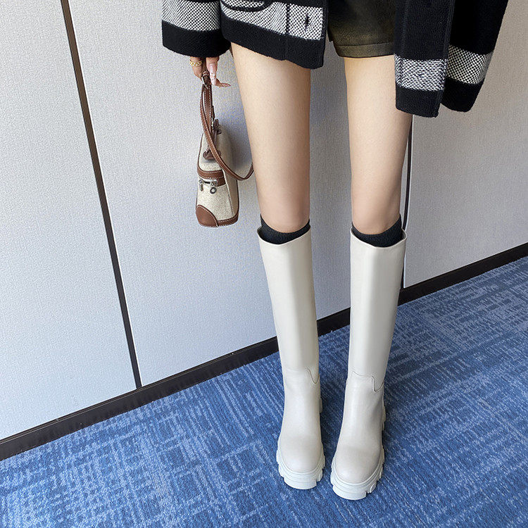 圆头松糕底超细纤维铆钉高筒烟筒靴,淘宝优惠券,粉丝福利购,淘宝优惠卷