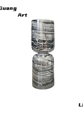 大理石摆件中式现代简约装饰摆件