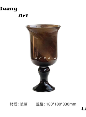 大广 客厅饰品摆件中静奢老钱风样板房接待区茶几家居氛围感空间