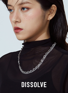 Dissolve异形金属男女情侣项链