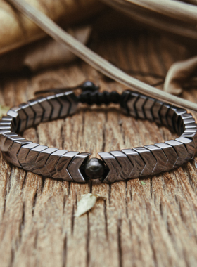 Dissolve简约黑胆石情侣手链