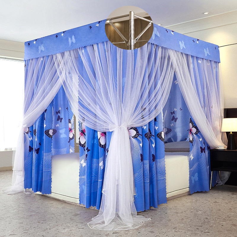 遮光床帘家用卧室落地防尘床幔布料蚊帐公主风防风保暖出租房防寒,淘宝优惠券,粉丝福利购,淘宝优惠卷