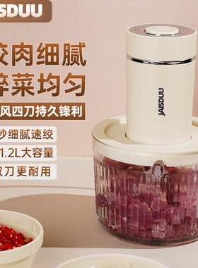 2025新款电动绞肉机搅拌蒜蓉泥器辣椒粉搅馅绞馅机多功能料理机