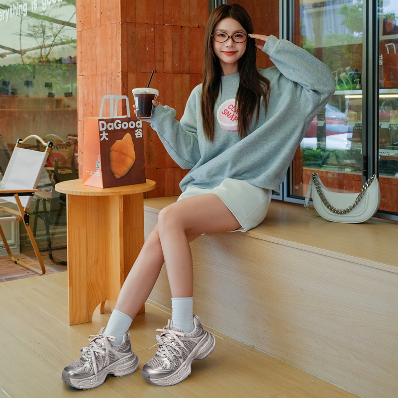 【迪丽热巴同款】骆驼户外银月2代老爹鞋厚底运动鞋户外休闲鞋女 - 图3