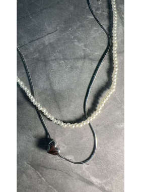 小众复古珍珠双层项链女