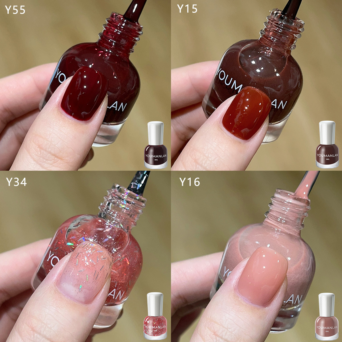 冰透裸粉色免烤指甲油日常百搭水性可撕拉速干亮晶晶秋冬学生款,淘宝优惠券,粉丝福利购,淘宝优惠卷