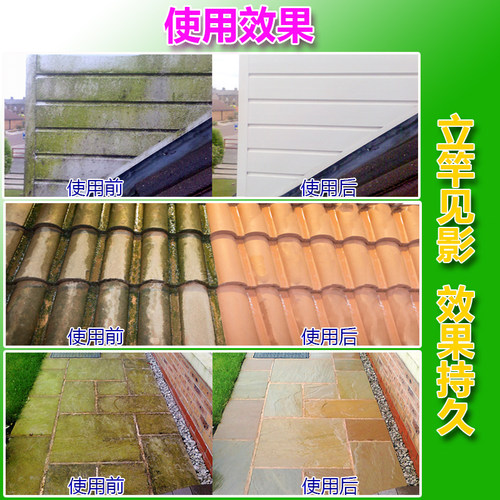 石头台阶人行道花园庭院子砖墙地面绿苔藓净青苔清除去除清洗剂 - 图2
