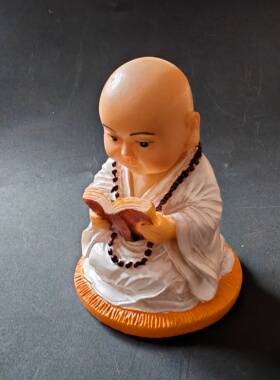 禅意小和尚微景观装饰庭院花园家居造景小摆件禅意空间茶宠桌面摆