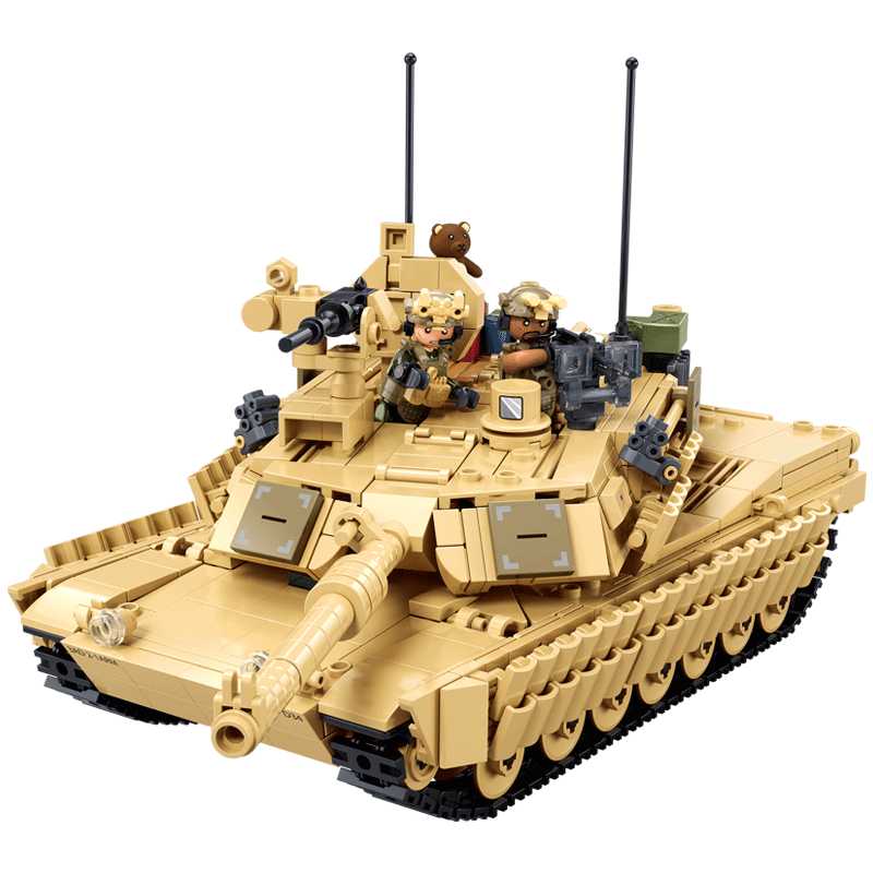 小鲁班积木军事M1A2艾布拉姆斯主战坦克战车模型玩具拼装男生礼物,淘宝优惠券,粉丝福利购,淘宝优惠卷