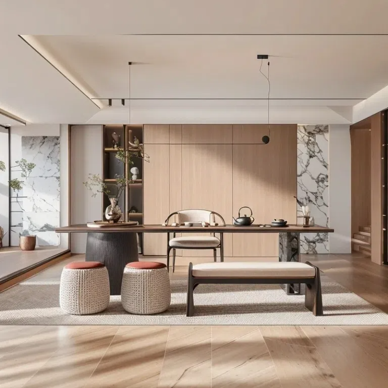 茶空间家具实木泡茶桌简约现代桌椅组合家用茶桌办公新中式禅意风,淘宝优惠券,粉丝福利购,淘宝优惠卷