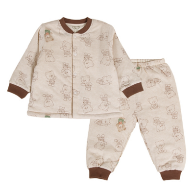 拉比童装专卖 小熊拉比全开服套装婴儿童肩开保暖棉衣裤家居睡衣,淘宝优惠券,粉丝福利购,淘宝优惠卷