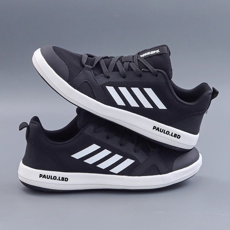 2025夏季新款透气网鞋男鞋平底百搭软底户外运动鞋黑色休闲鞋板鞋 - 图2