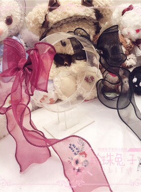 原创手作风日常雪纺纱发夹