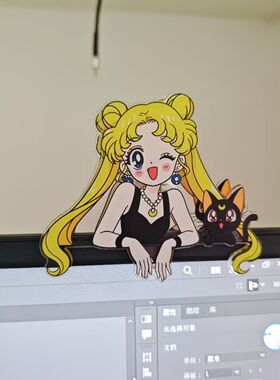 美少女战士便签夹可爱卡通少女心高颜值学生留言夹便签夹电脑摆件