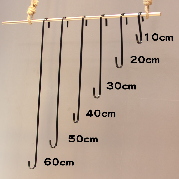 扁钩加长挂钩S钩挂钩大号服装店挂钩s钩长勾子扁衣钩货架S型挂钩-图1
