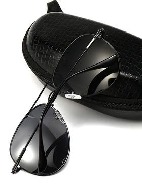 新款记忆框飞行偏光太阳镜男士户外驾驶变色墨镜钓鱼蛤蟆眼镜5056